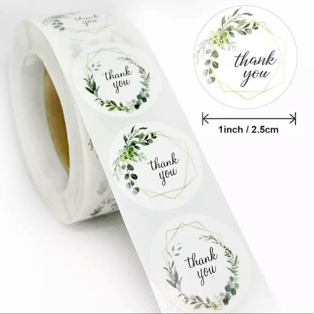 500 Thank You Stickers 1” Rounds PRICE IS FIRM - Picture 3 of 3